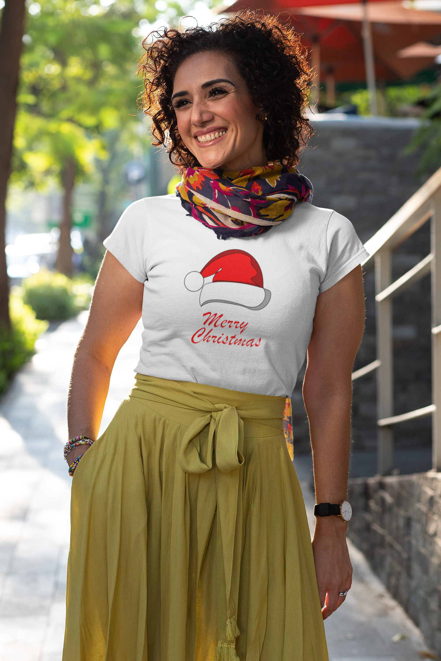 Women's Half Sleeve Round Neck T-Shirt XMAS EDITION